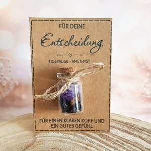 für deine Entscheidung - Edelstein-Fläschchen mit Tigerauge & Amethyst