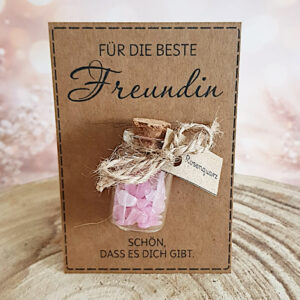 Geschenk beste Freundin mit Rosenquarz