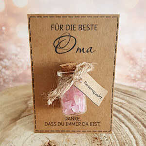 Geschenk für Oma mit Rosenquarz