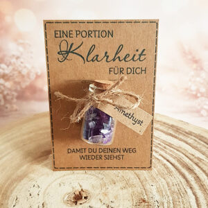 Eine Portion Klarheit Geschenk mit Amethyst