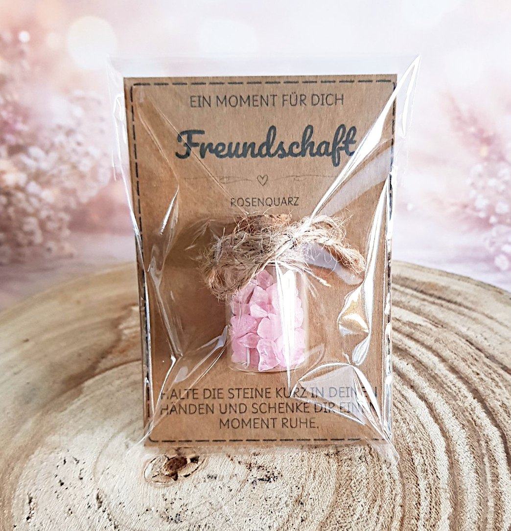 Freundschaft Geschenk mit Rosenquarz | Kleiner Moment für dich – Bild 6