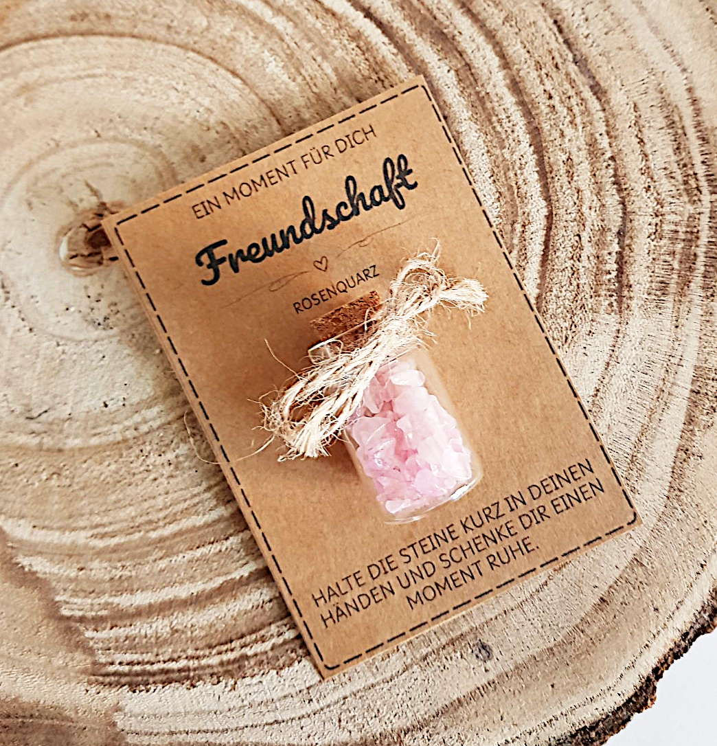 Freundschaft Geschenk mit Rosenquarz | Kleiner Moment für dich – Bild 2
