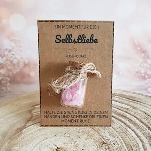 Selbstliebe Geschenk mit Rosenquarz