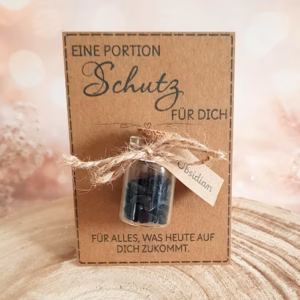 Eine Portion Schutz Geschenk mit Obsidian