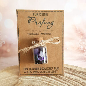 Prüfung Geschenk mit Tigerauge und Amethyst