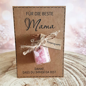 Geschenk für die beste Mama mit Rosenquarz