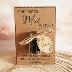 Eine Portion Mut Geschenk mit Tigerauge