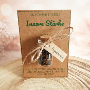 Innere Stärke Geschenk mit Tigerauge