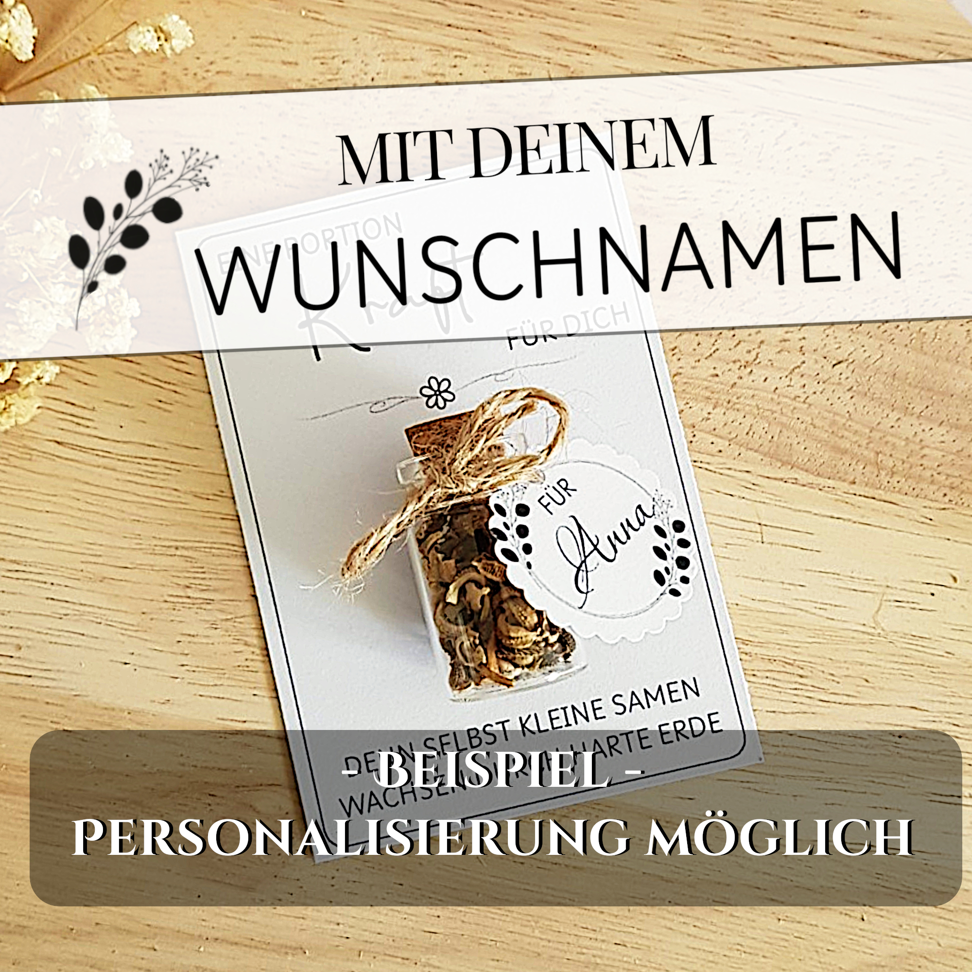 Happy Birthday Karte mit Blumensamen – kleines Geburtstagsgeschenk – Bild 2
