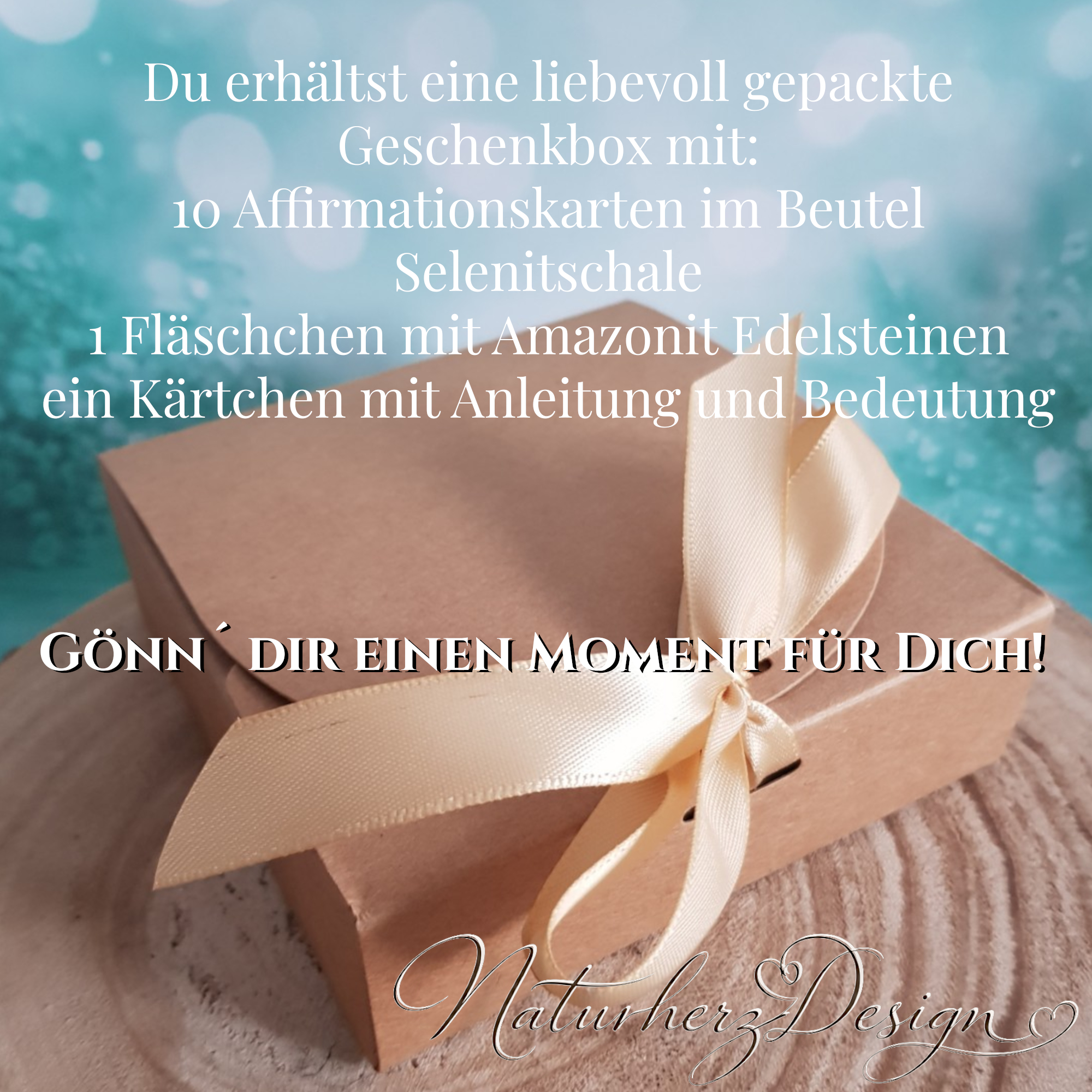Amazonit Self-Care Set – Achtsamkeits-Geschenk mit Edelstein – Bild 7