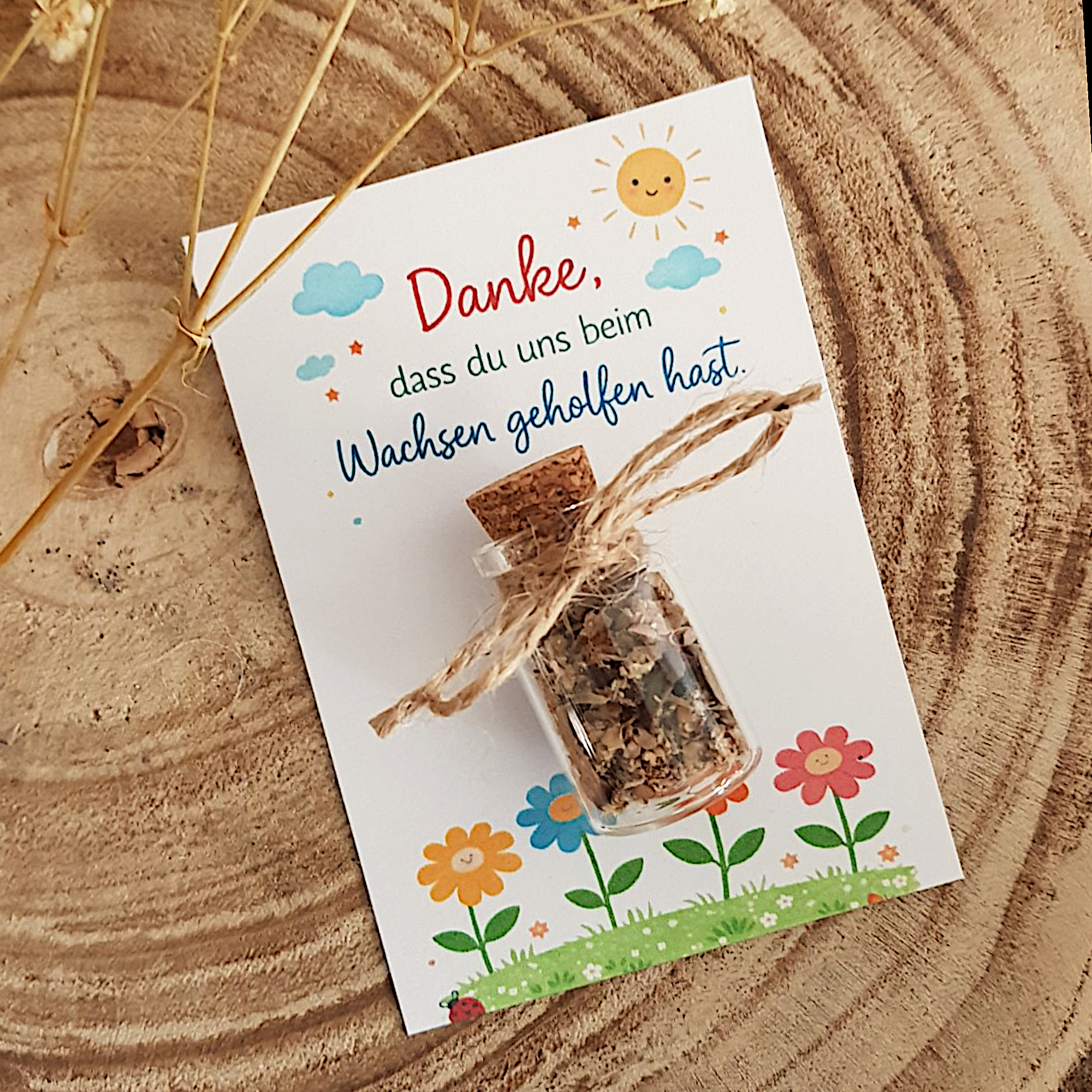Geschenk Erzieherin Abschied – Danke Karte mit Blumensamen – Bild 3