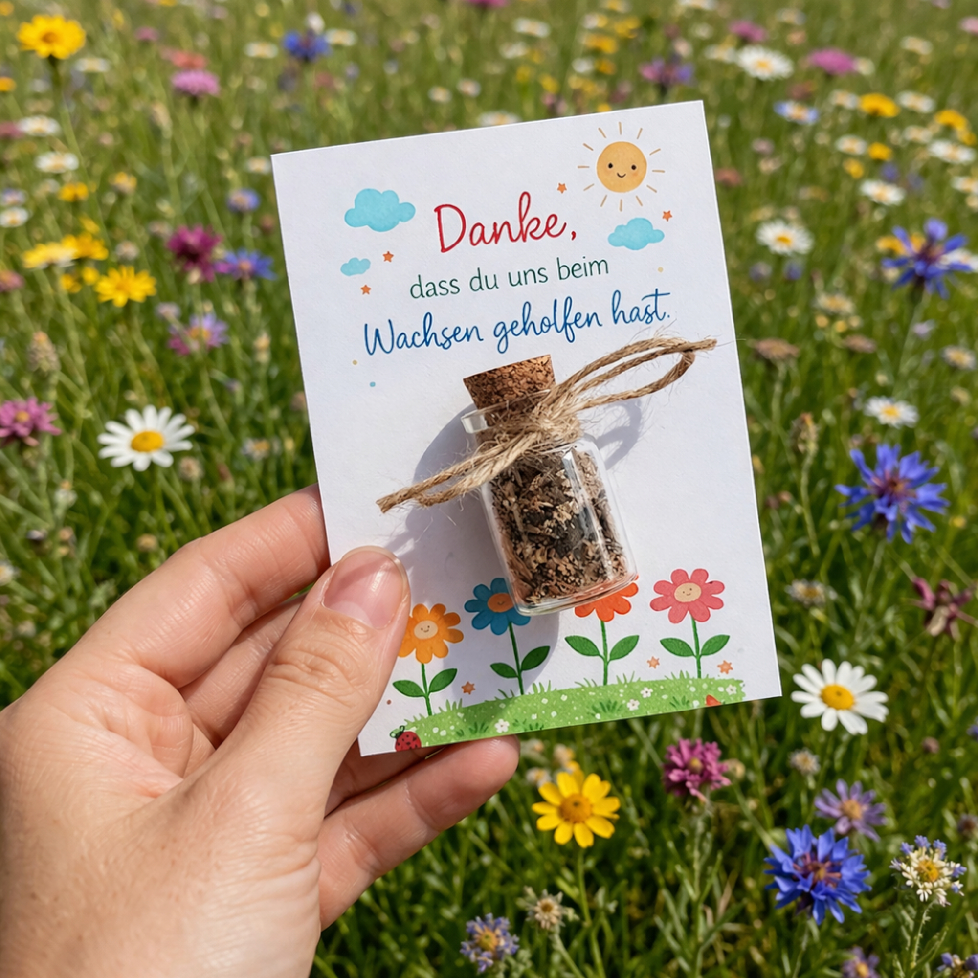 Geschenk Erzieherin Abschied – Danke Karte mit Blumensamen – Bild 4