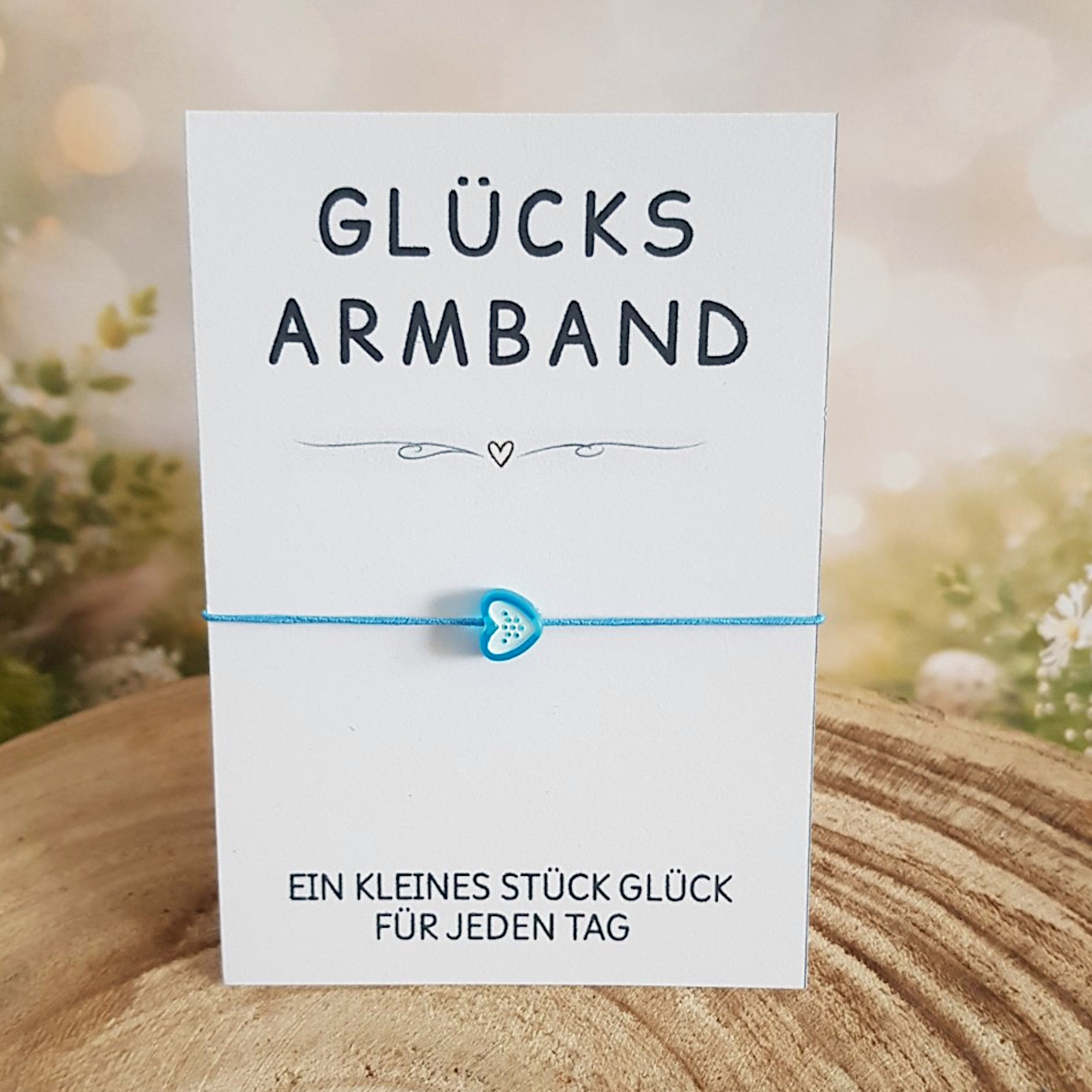 Glücksarmband mit Karte – kleines Geschenk für Kinder & Gäste – Bild 2