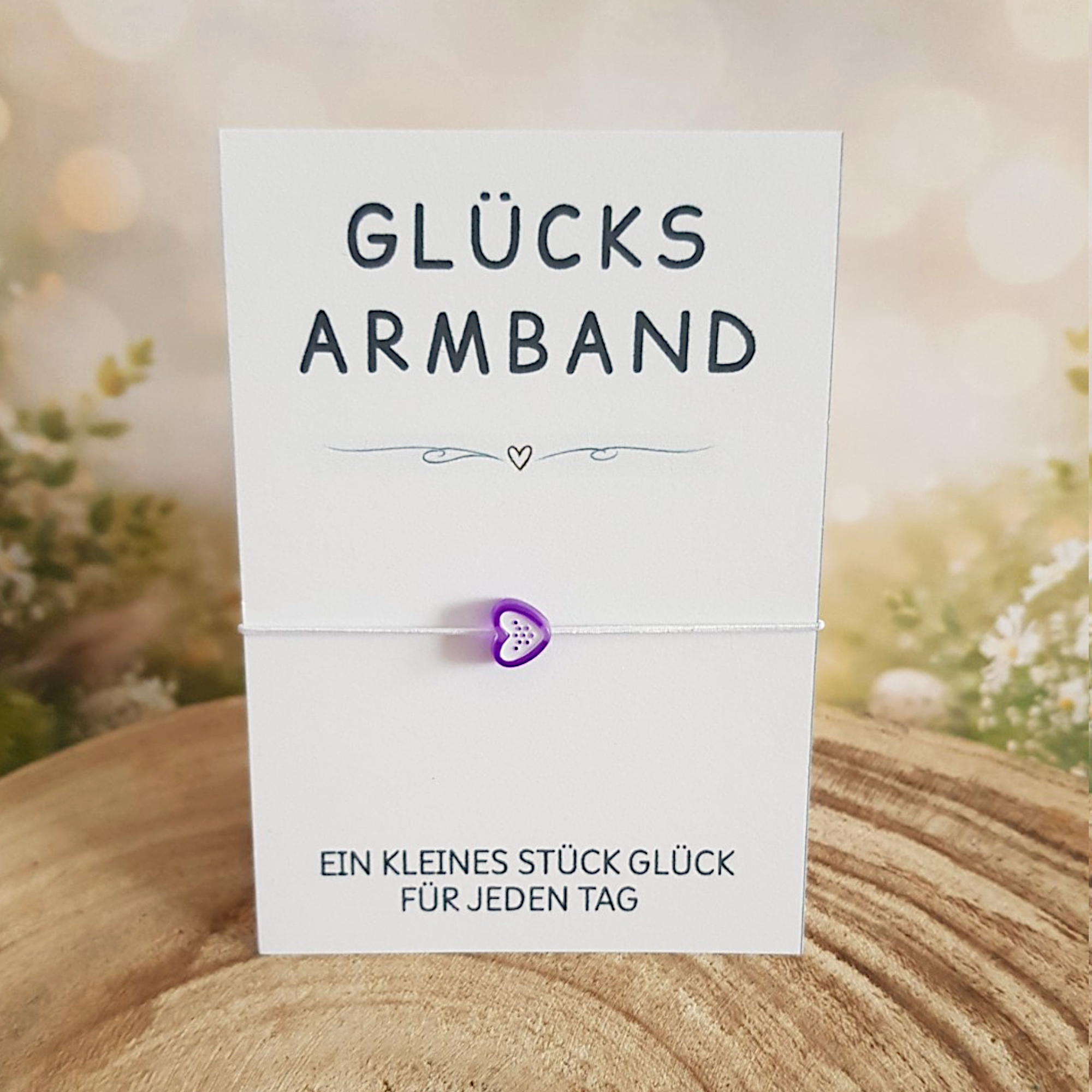 Glücksarmband mit Karte – kleines Geschenk für Kinder & Gäste – Bild 7