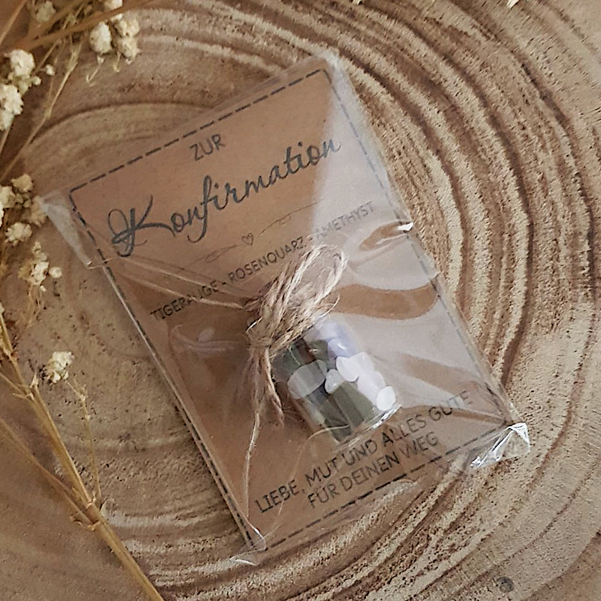 Konfirmation Geschenk mit Edelsteinen | Personalisiert mit Name – Bild 6