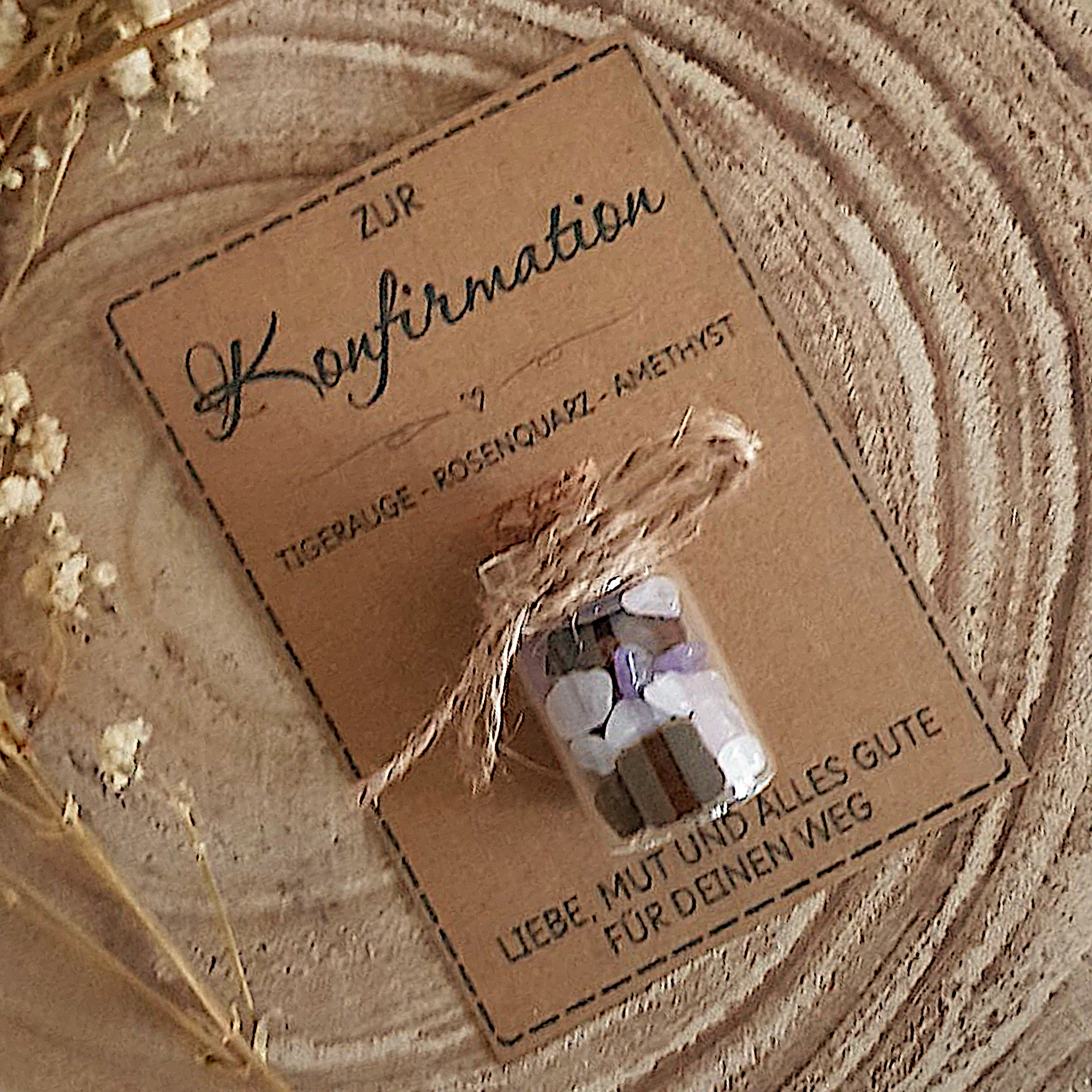 Konfirmation Geschenk mit Edelsteinen | Personalisiert mit Name – Bild 5