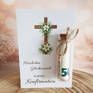 Geldgeschenk Karte Konfirmation