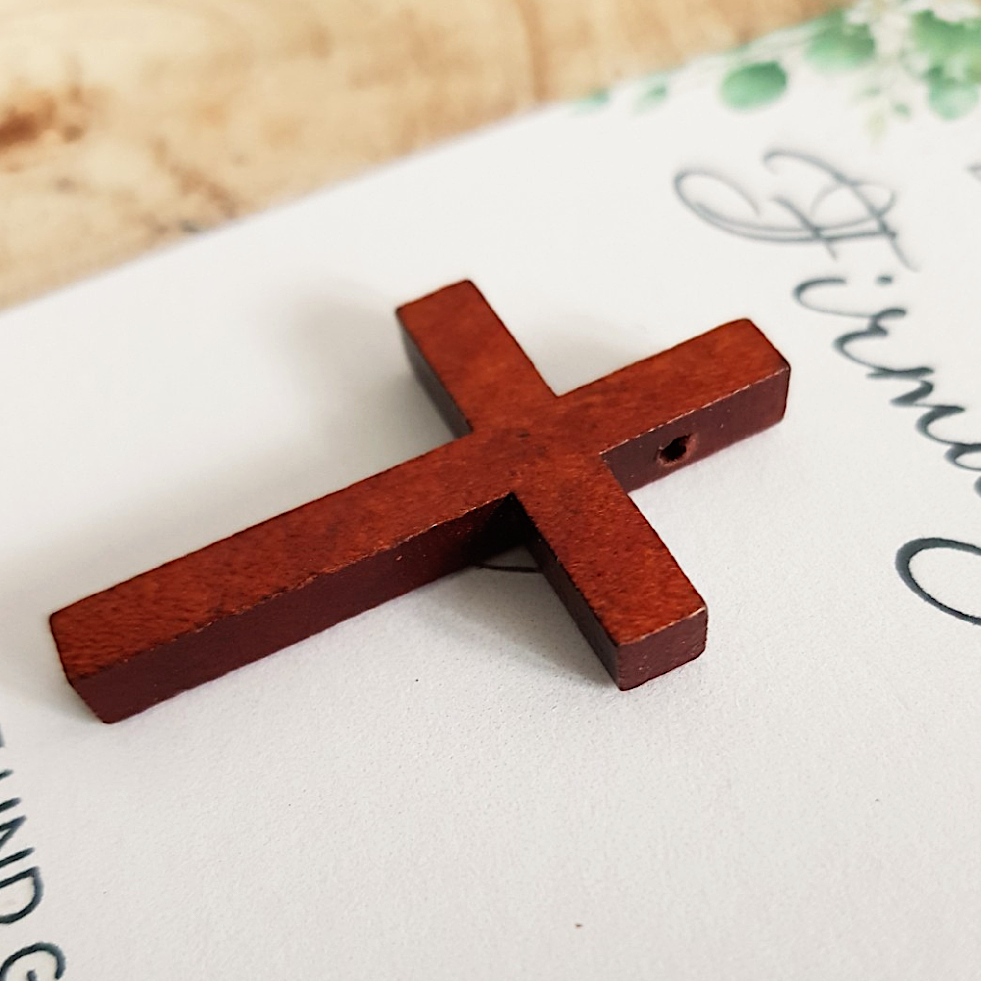 Kreuz mit Karte – kleines Geschenk zur Kommunion, Konfirmation oder Firmung – Bild 6