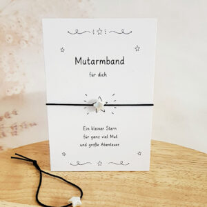 Mutarmband - Armband mit Sternperle und Karte