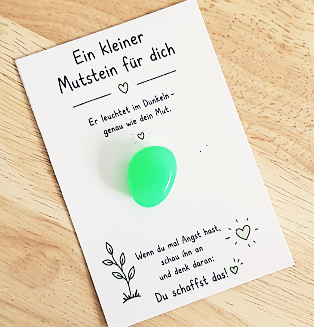 Geschenk zum Schulstart – Mutmacher Mutstein leuchtend – Bild 3