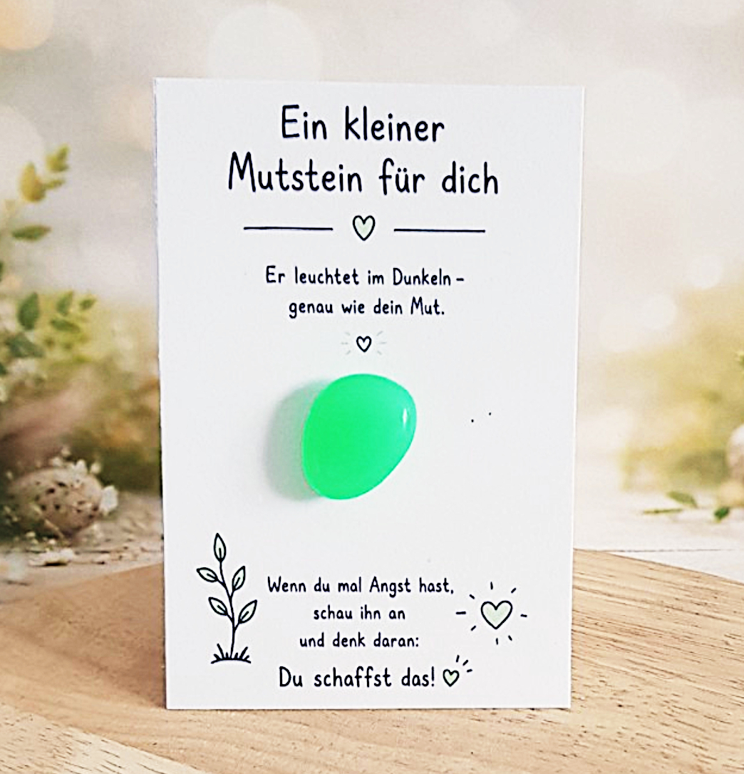 Geschenk zum Schulstart – Mutmacher Mutstein leuchtend – Bild 2