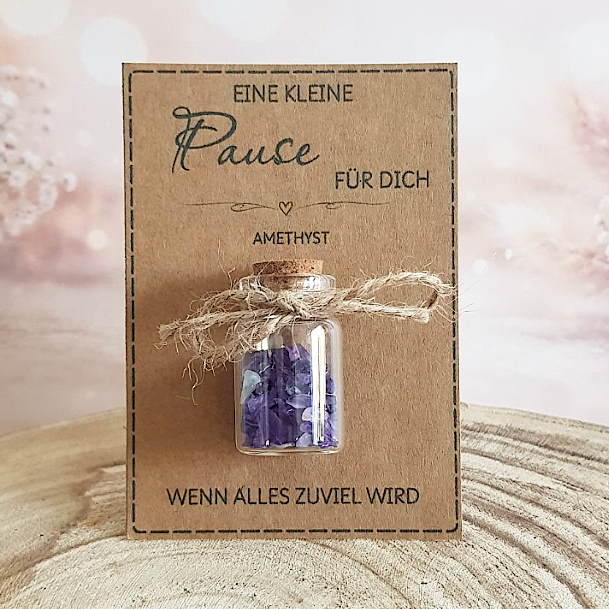 Geschenk gegen Stress mit Amethyst