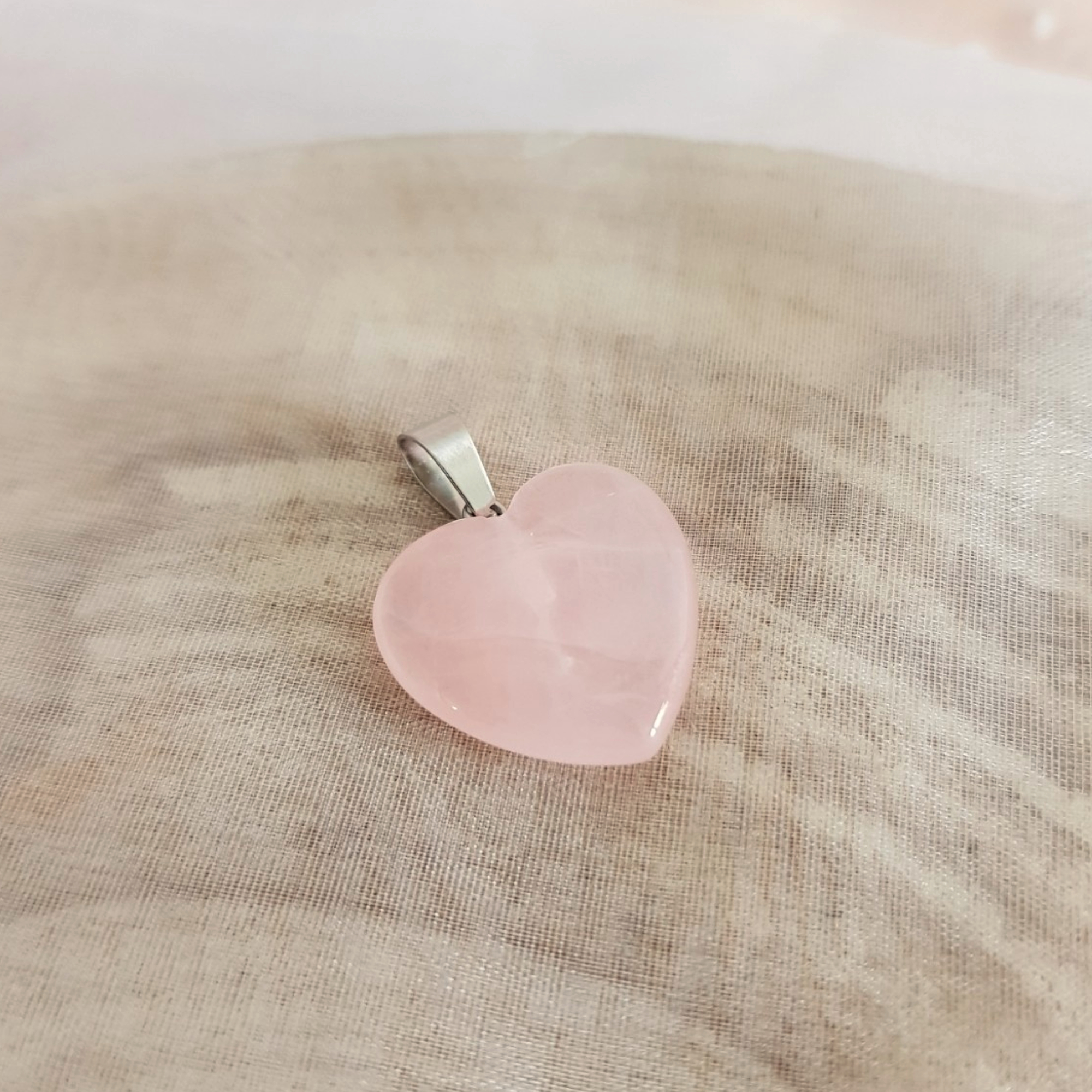 Rosenquarz Herz mit Karte – kleines Geschenk voller Liebe – Bild 4