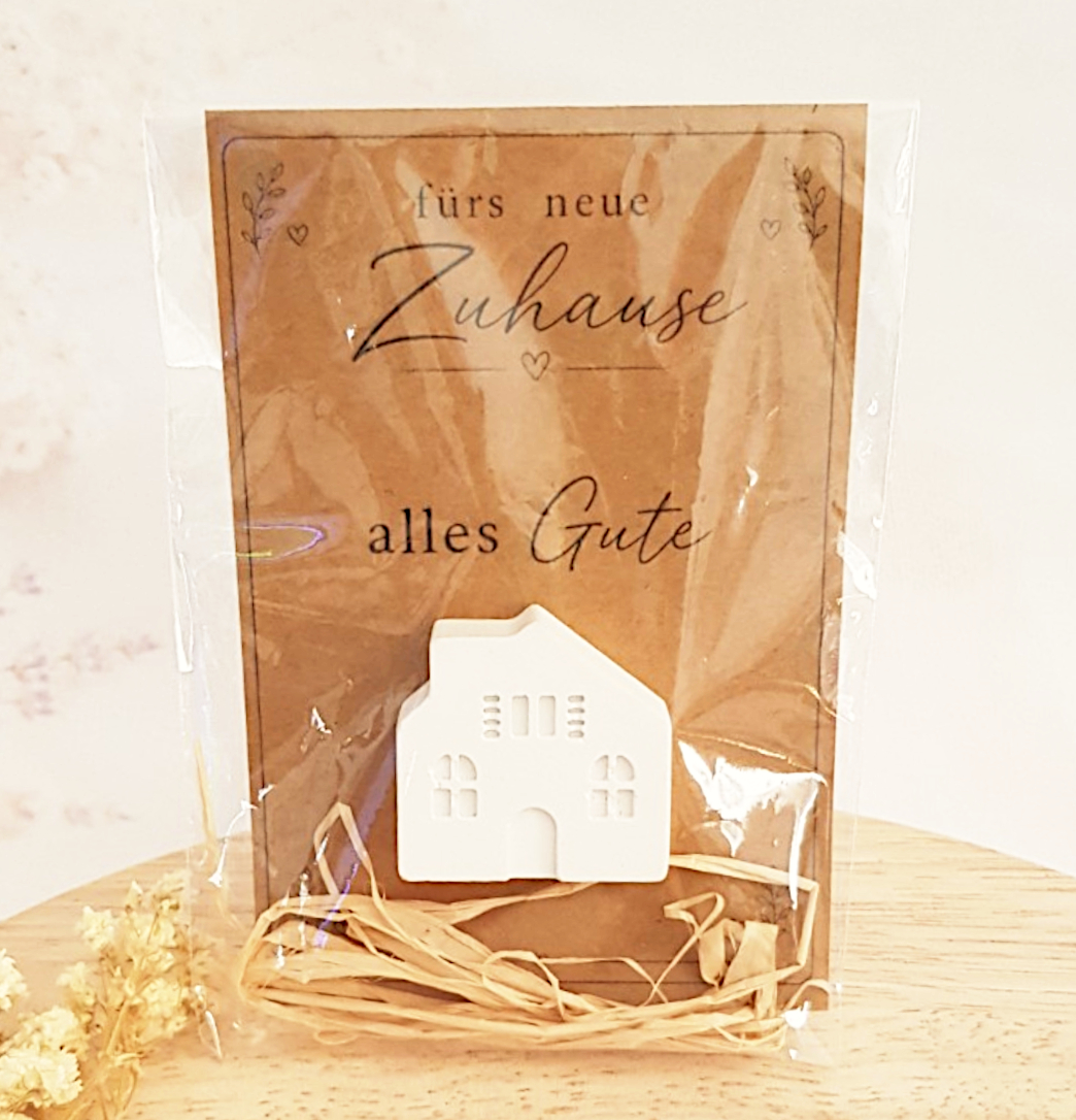 kleines Geschenk zum Einzug - Karte mit Haus – Bild 4